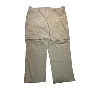 L.L.Bean Men No Fly Zone Insect Repellent Convertible Nylon Pants UPF 50+ Hiking